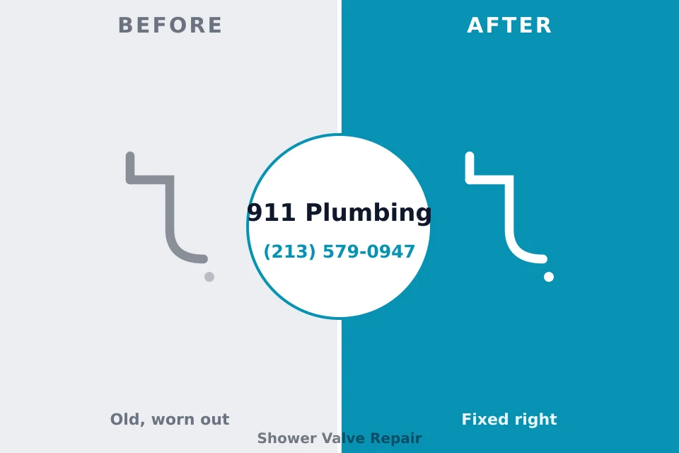 Before and after: plumbing repair Key Center, WA